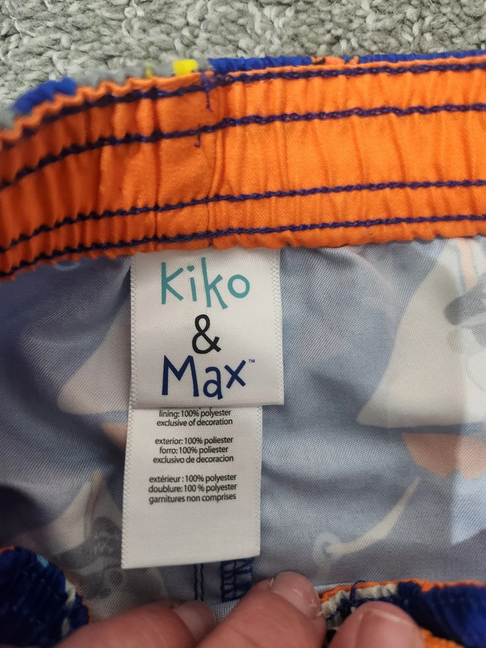 Kids Blue Swim Set with Submarine & Snorkel Print 18mth